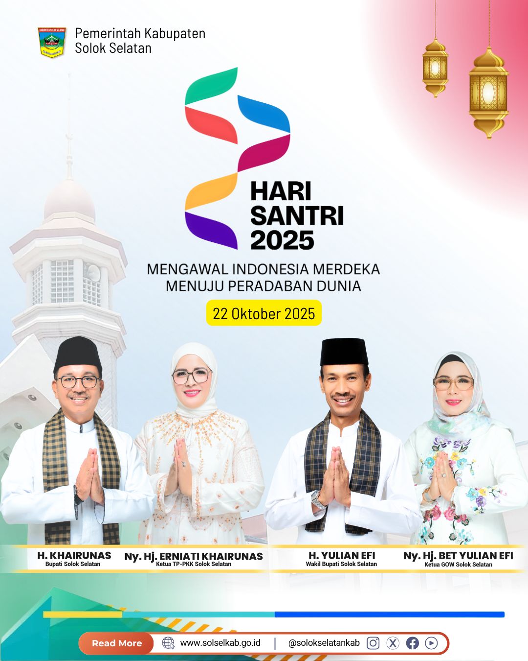 Selamat Hari Santri Nasional, 22 Oktober 2025. Mengawal Indonesia Merdeka Mendunia.