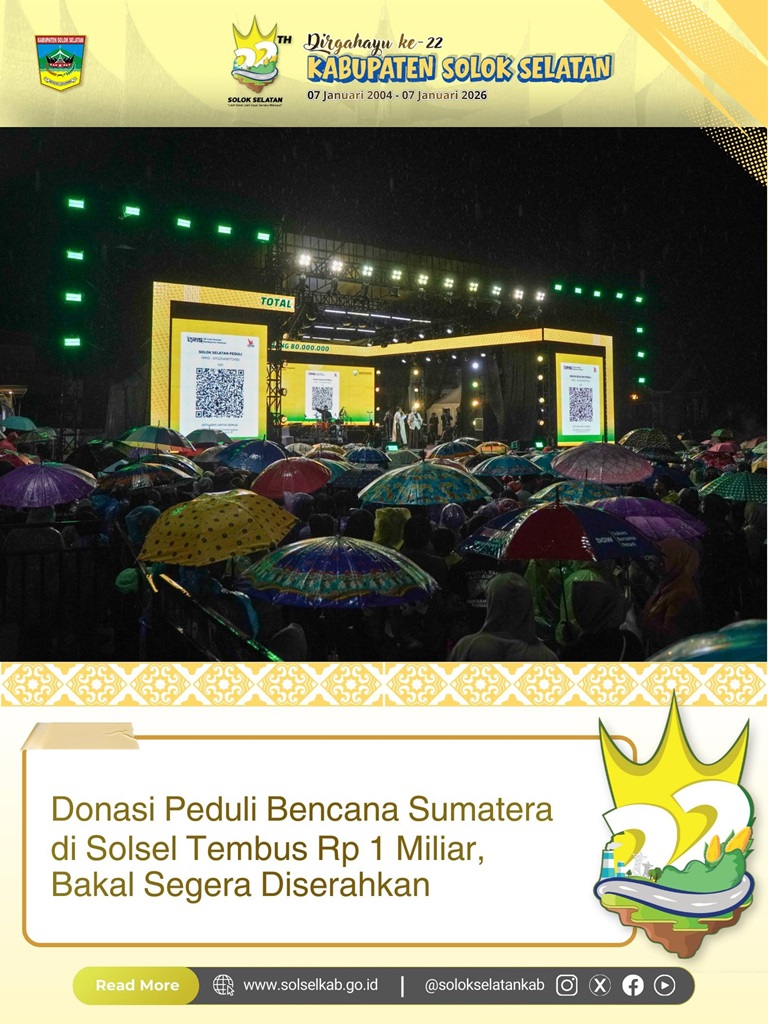 Donasi Peduli Bencana Sumatera di Solsel Tembus Rp 1 Miliar, Bakal Segera Diserahkan