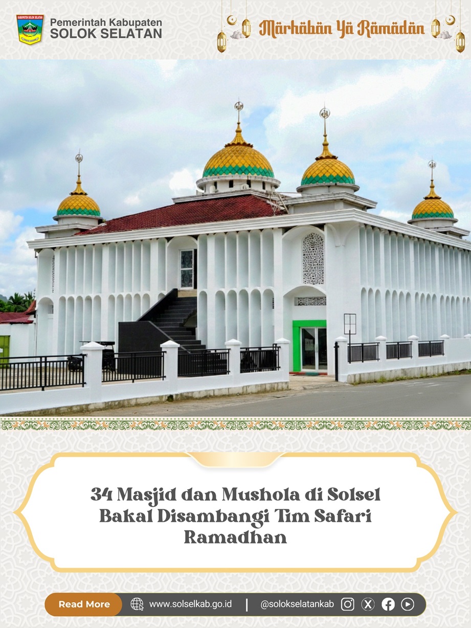 34 Masjid dan Mushola di Solsel Bakal Disambangi Tim Safari Ramadhan