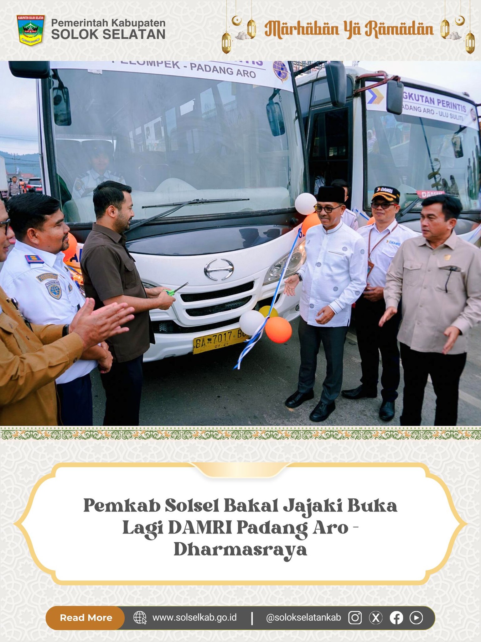 Pemkab Solsel Bakal Jajaki Buka Lagi DAMRI Padang Aro - Dharmasraya
