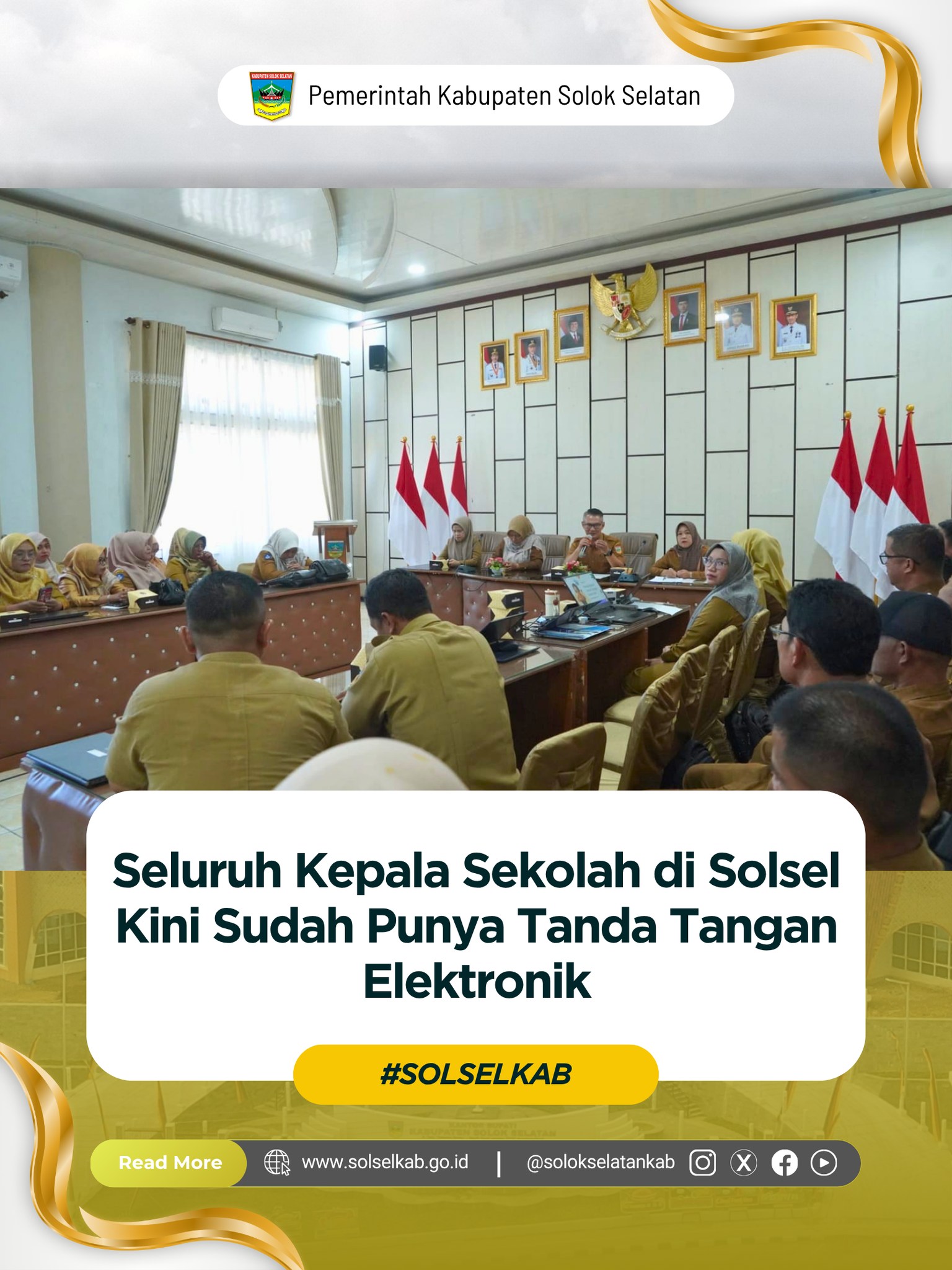 Seluruh Kepala Sekolah di Solsel Kini Sudah Punya Tanda Tangan Elektronik