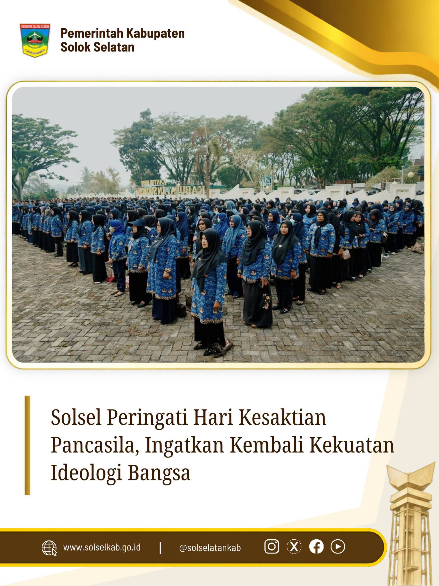 Solsel Peringati Hari Kesaktian Pancasila, Ingatkan Kembali Kekuatan Ideologi Bangsa